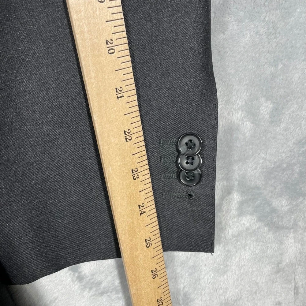 Suit Supply Vitale Barberis Canonico Super 110s Wool Blazer Charcoal Grey 38L